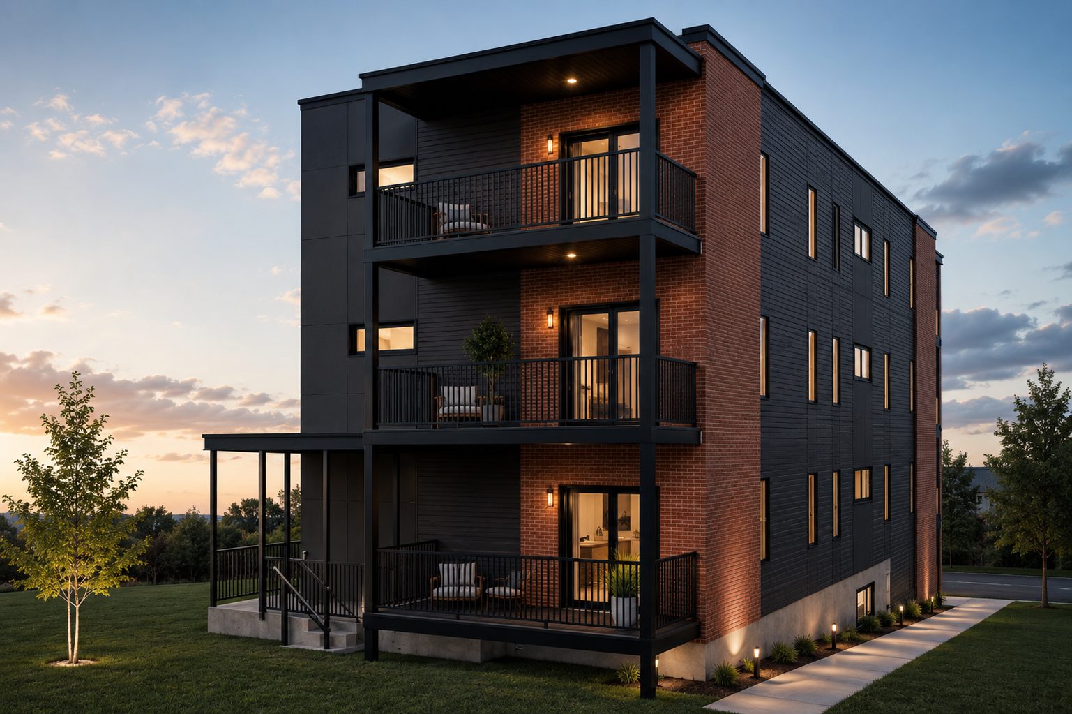 Rendering of 74 St Francis St at dusk