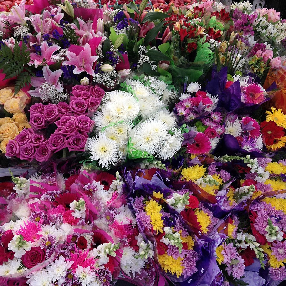 Cut flowers at Parkdale Market